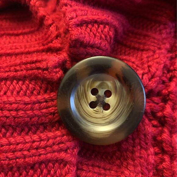 Gap Kids Red Knit Sweater Cardigan Hooded size small 6-7 years - Picture 10 of 11